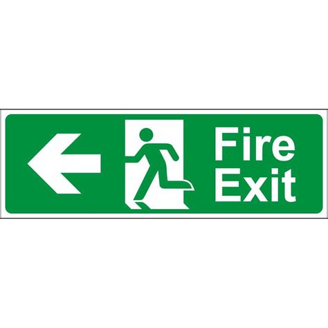 Left Arrow Fire Exit Signs Emergency Escape Fire Safety Signs