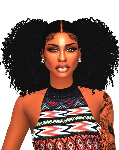 Pontytail Sims 4 Cc Hair Black Girl 285