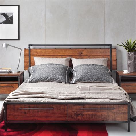 Build a water bed frame using these gratuitous woodworking plans. CHICAGO Solid Wood Queen Bed with Drawers | Bed with ...
