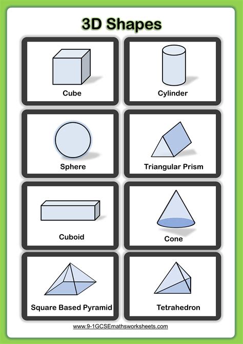 3d Shapes Worksheets Practice Questions And Answers Cazoomy