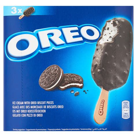 The coating it like smashed and compacted oreo rather than ordinary chocolate. Oreo Ice Cream with Oreo Biscuit Pieces 3 x 110ml (330ml ...