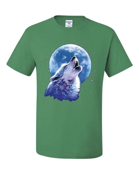 Call Of The Wild T Shirt Lone Wolf Howling At The Moon Wildlife Tee