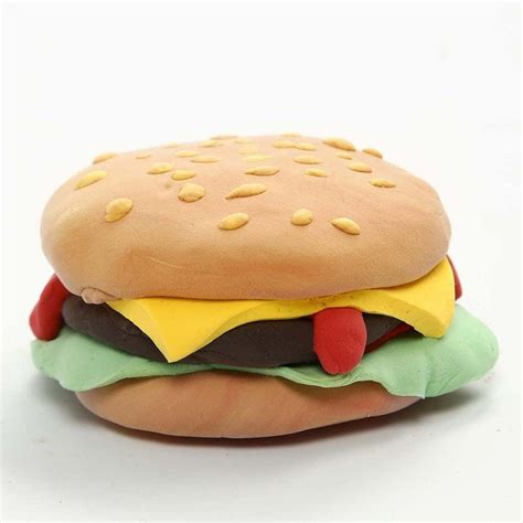 A Magnet With A Silk Clay Burger