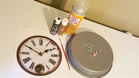 Add a bright wall clock. DIY Vintage Steampunk inspired Home Clock Wall Decor