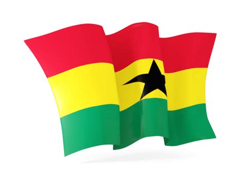Waving Flag Illustration Of Flag Of Ghana