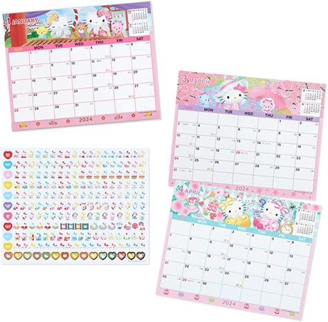Hello Kitty 2024 Sheet Calendar Goods Accessories Suruga