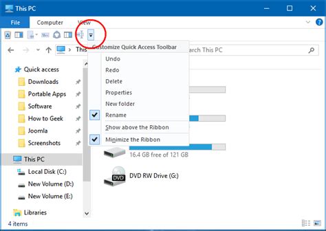 How To Customize File Explorers Quick Access Toolbar In Windows 16506