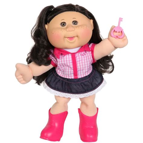 Cabbage Patch Kids 14 Country Kid Farm Girl Wskirt Brown Hair Brown