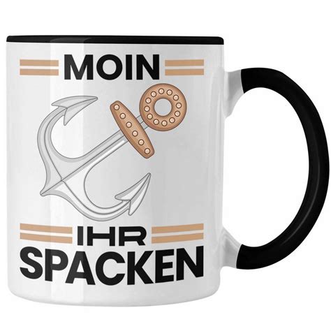 Trendation Tasse Möwe Anker Tasse Moin Ihr Spacken Norddeutschland Plattdeutsch Geschen Online