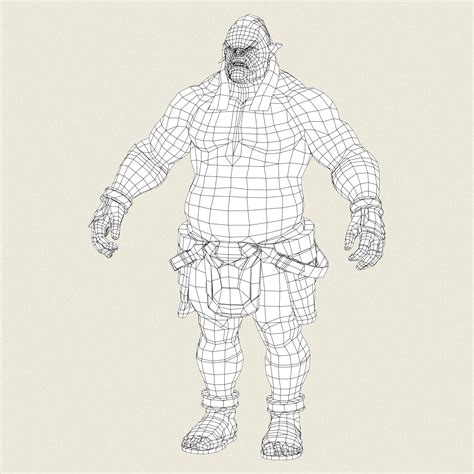 Game Ready Orc Character 3d Model