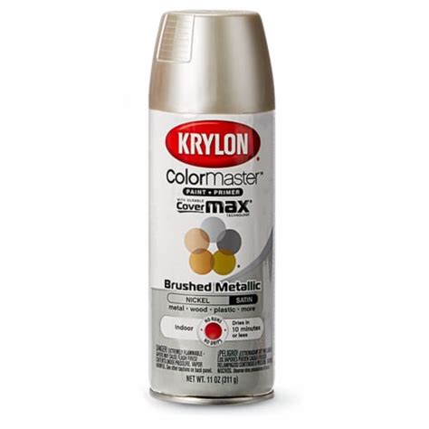 Krylon® Colormaster™ Brushed Metallic Satin Spray Paint Nickel 11 Oz