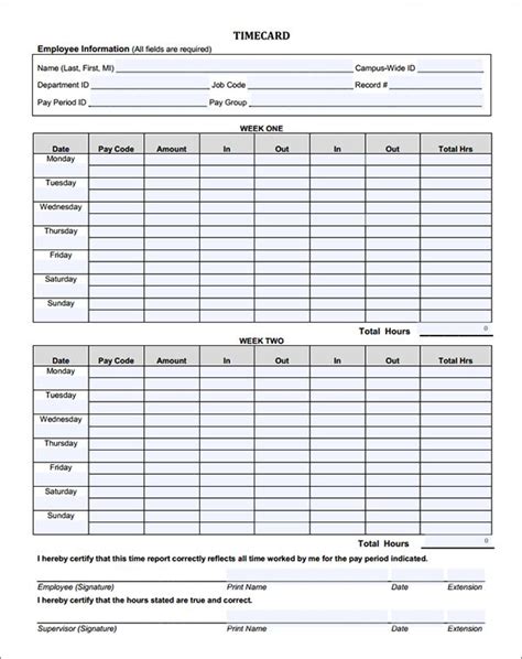 15+ Time Card Calculator Templates | Timesheet template, Time sheet