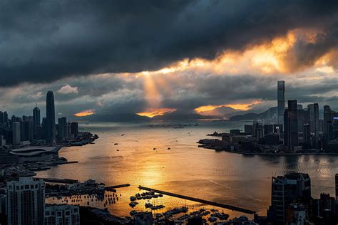 Cities Sunset City Coast Skyscrapers Port Hd Wallpaper Pxfuel