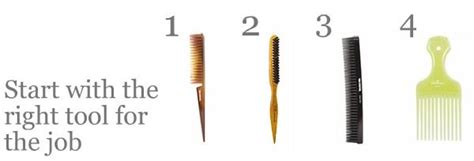Backcombing is the process of combing your hair against the grain or direction of hair growth, typically from ends to roots. Best Backcombing Tools - with instructions from The Mother ...