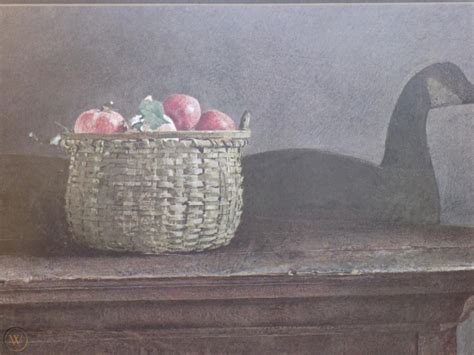 Framed Andrew Wyeth Apples In Basket Still Life Wolf Rivers Lithograph