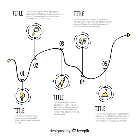 Hand Drawn Timeline Infographic Vector Free Download