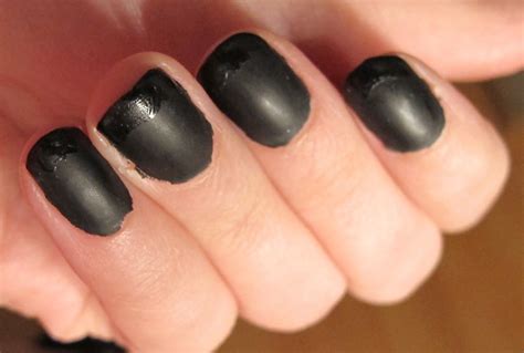 Steph Stud Makeup Matte Black French Manicure With Glossy Tips