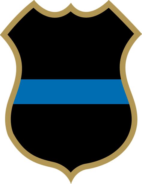 Blue Line Police Badge Clipart Full Size Clipart 5242780 Pinclipart