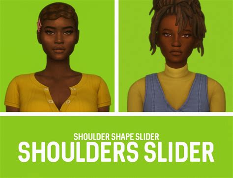 Shoulders Slider By Hi Land Sims Sliders Sims 4 Characters