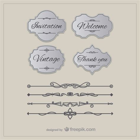 Free Vector Vintage Borders And Labels