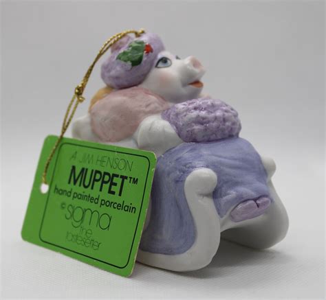 1980 Jim Henson Muppets Miss Piggy Hand Painted Porcelain Ornament By