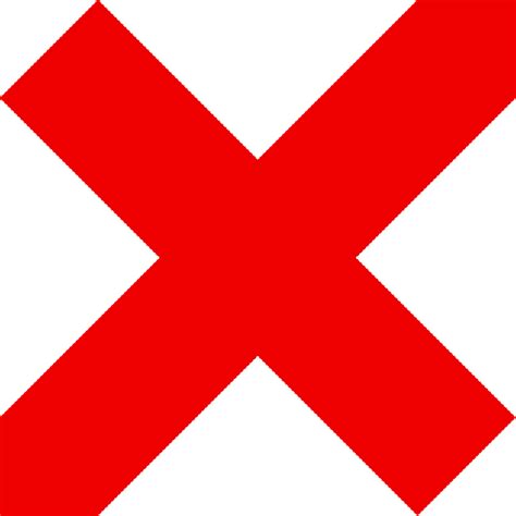 Red Sign Icon Mark Symbol Cross Marks Check Public Domain