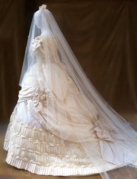 I made mine a combination of the two. 1860s wedding dress- ball gown- victorian dress | Ball ...