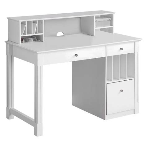 Our office furniture lets you outfit your office in style and durability at a fantastic value. Home Office Deluxe White Wood Storage Computer Desk With ...