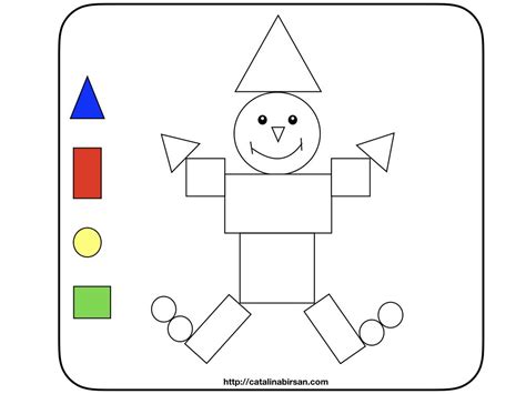 Ducesă Persoană Australiană Voi Figuri Geometrice De Colorat Si Decupat