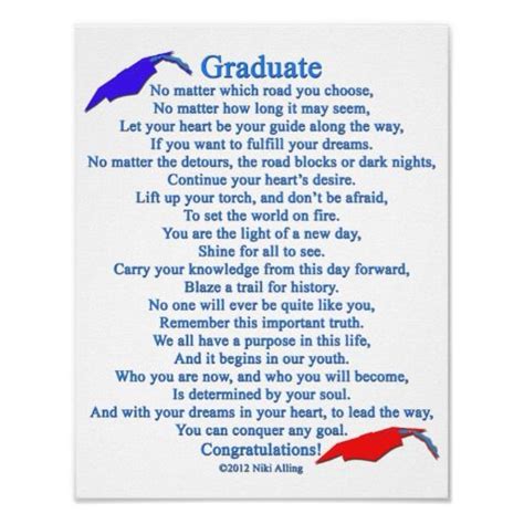 Graduate Poem Poster Zazzle Graduation Poems Graduation Prayers