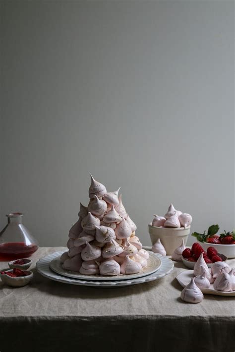 Glittery Berry Champagne Meringue Stack Rose Recipes Sweet Recipes
