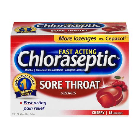 Chloraseptic Throat Lozenges Cherry 18 Count Walmart Canada