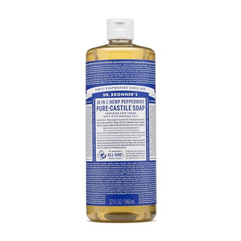 Pure Castile Liquid Soap Peppermint Gnc