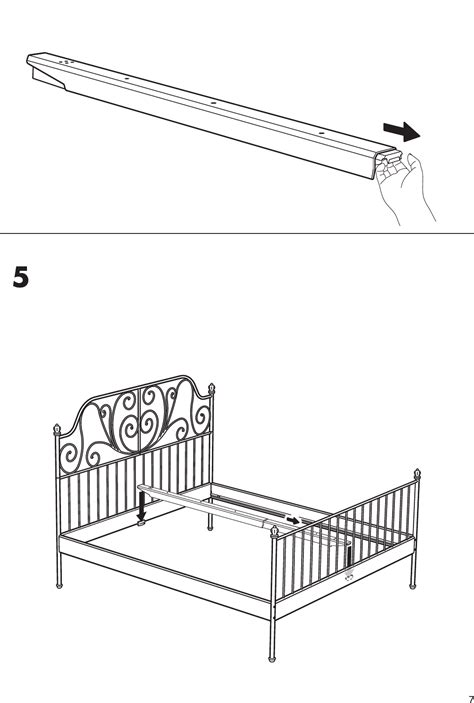 Ikea Leirvik Bed Frame Full Queen King Assembly Instruction