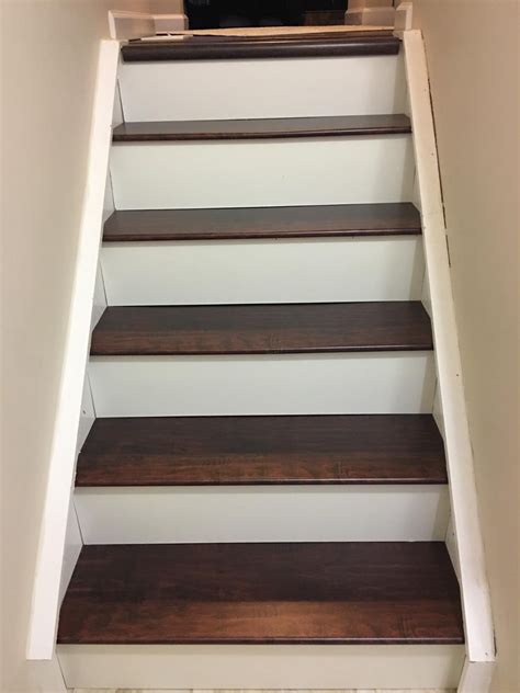 Laminate Flooring Stair Tread System 4 Kits Per Box Brown Alder