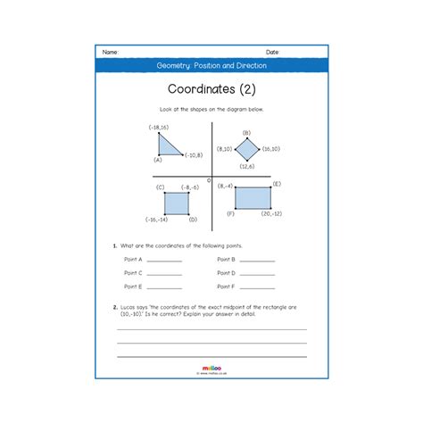 ©ezy math tutoring | all rights reserved. Geometry: Position and Direction | Year 6 Worksheets ...