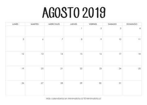 Molde Livre Para Imprimir Em Branco Calendario Agosto
