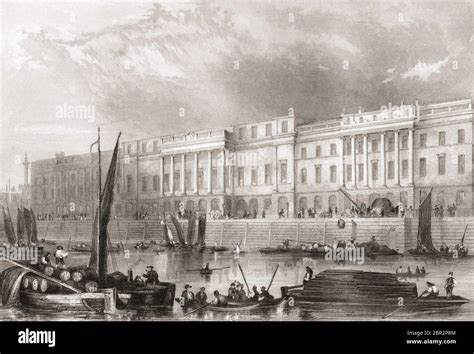 The Custom House London England 19th Century From The History Of