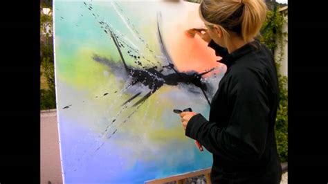 Comment Faire Une Peinture Abstraite Acrylique Demonstration Vid O Hd Youtube Youtube