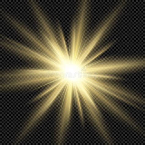 Realistic Gold Sun Rays Stock Vector Illustration Of Beam 207826449
