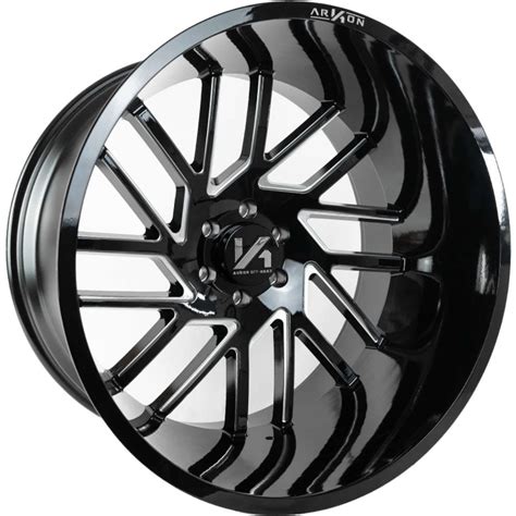 Arkon Off Road Mandela Gloss Black With Milled Spoke Edges 24x14 81mm