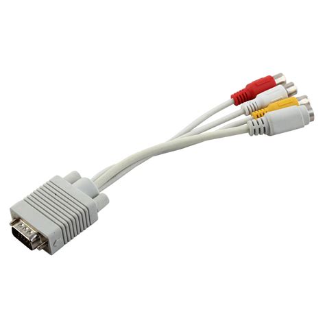 15 Pin VGA To S Video 3 RCA Composite AV Cable Adapter Converter For TV