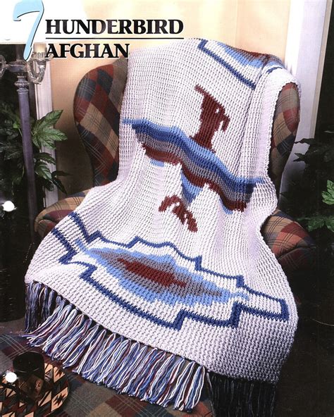 Thunderbird Afghan Crochet Pattern Southwest Indian