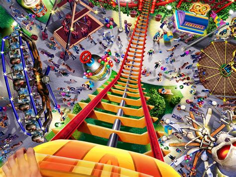 Roller Coaster Amusement Park Fun Rides Roll Adventure Summer Wallpapers Hd Desktop