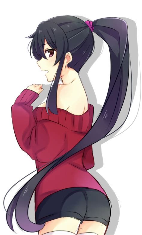 The zenith of female hairstyles. Anime girl with ponytail by Vanessa | WHI