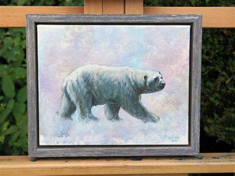 Polar Bear Acrylic Painting Studio Wildlife