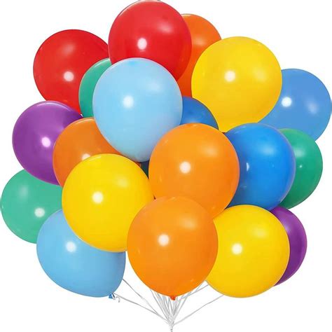 100pcs Solid Color Party Balloons Assorted Colored Balloons Latex