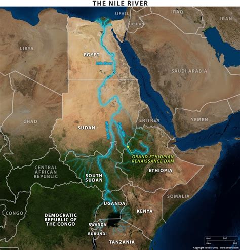 Map The Nile River 