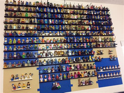 374 lego minifigures all in a row