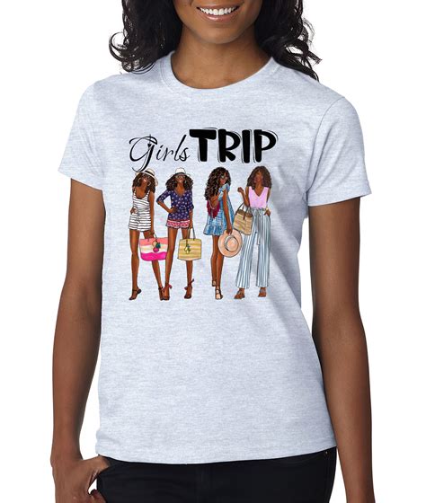 Womens Fashion T Shirts Girls Trip Black Women Queen Melanin African